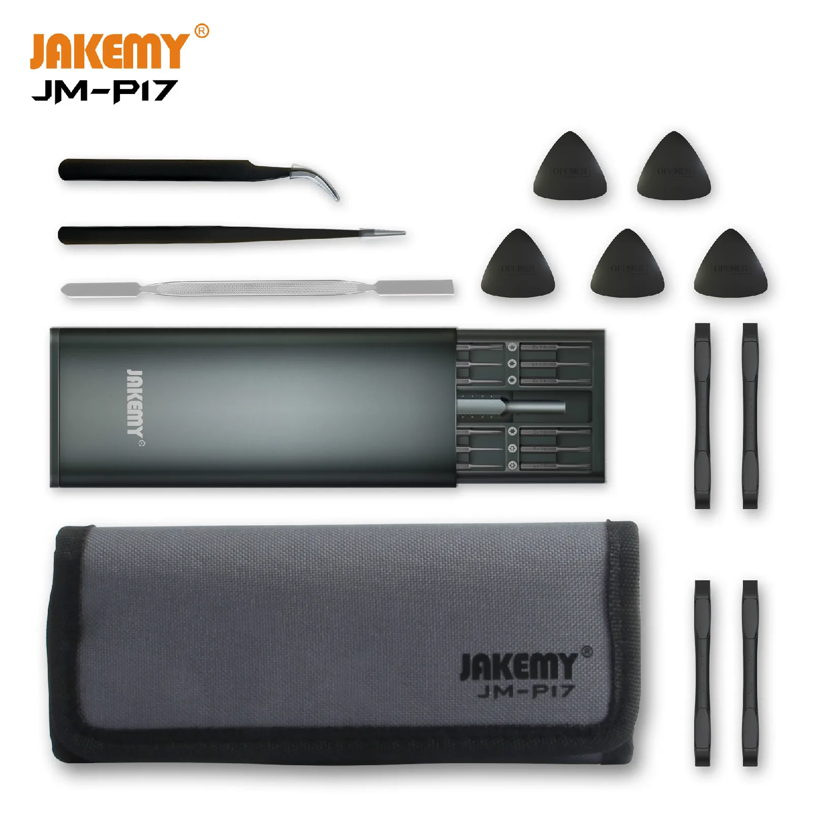 

JAKEMY JM-P17 Portable Mini Precision Screwdriver Tool Set with Oxford Bag for Mobile Phone Computer Eyeglass Home DIY Repair