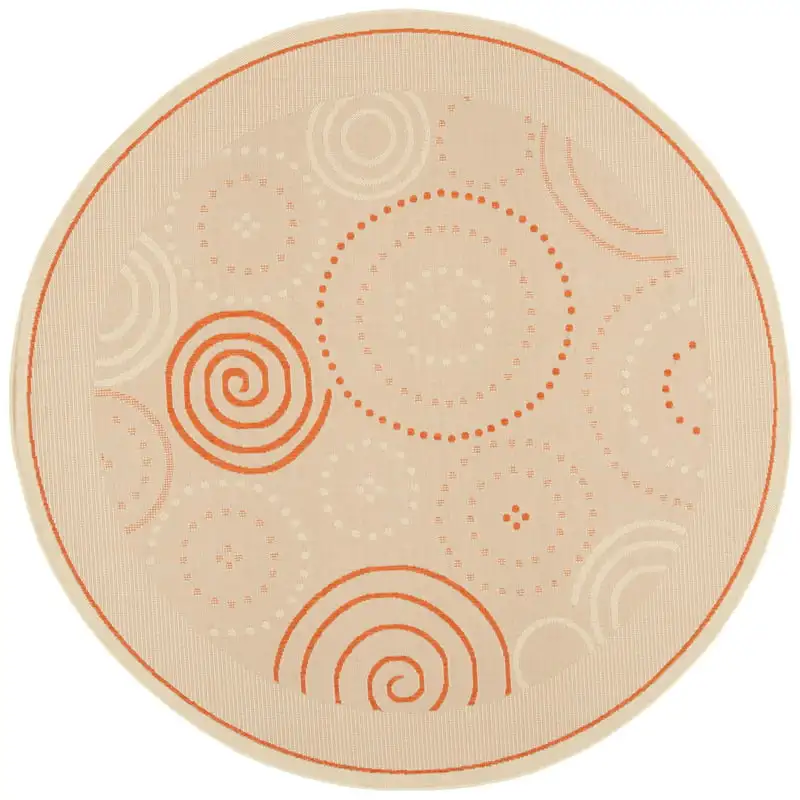 Hugo Geometric Indoor/Outdoor Area Rug, 6'7" x 6'7" Round, Natural/Terracotta
Hugo Geometric Indoor/Outdoor Area Rug, 6'7" x 6'7" Round, Natural/Terracotta