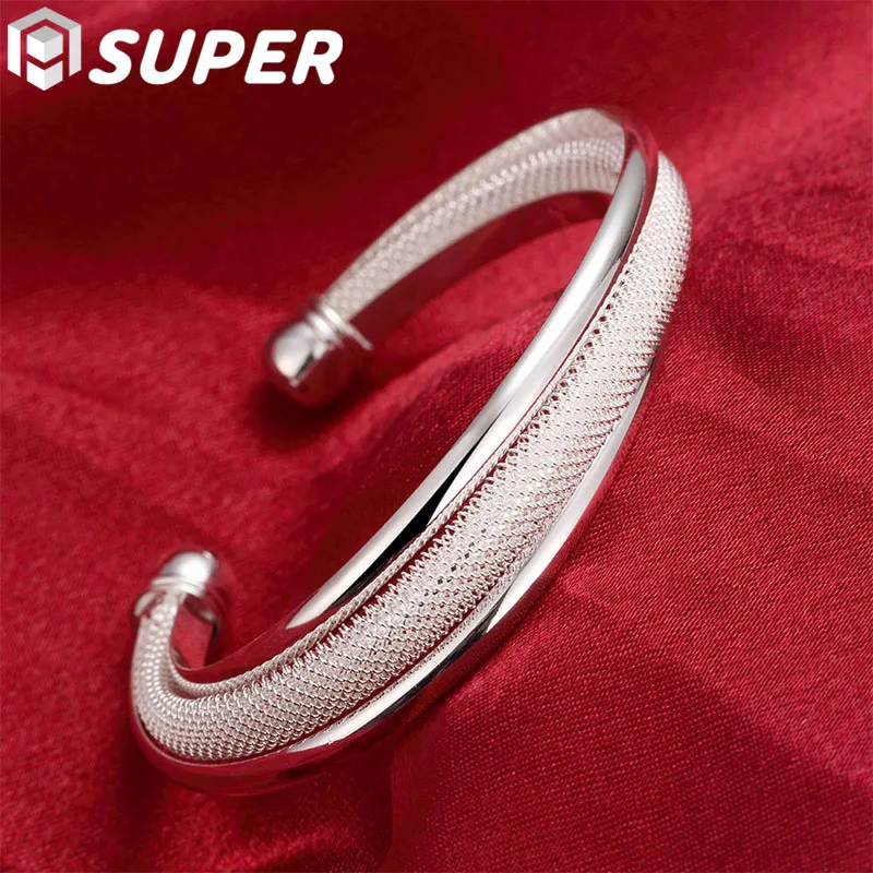 925 Sterling Silver Fashion Jewelry Large Reticulated Bracelet Women Bangle Wedding Engagement Jewelry
925 Sterling Silver Fashion Jewelry Large Reticulated Bracelet Women Bangle Wedding Engagement Jewelry