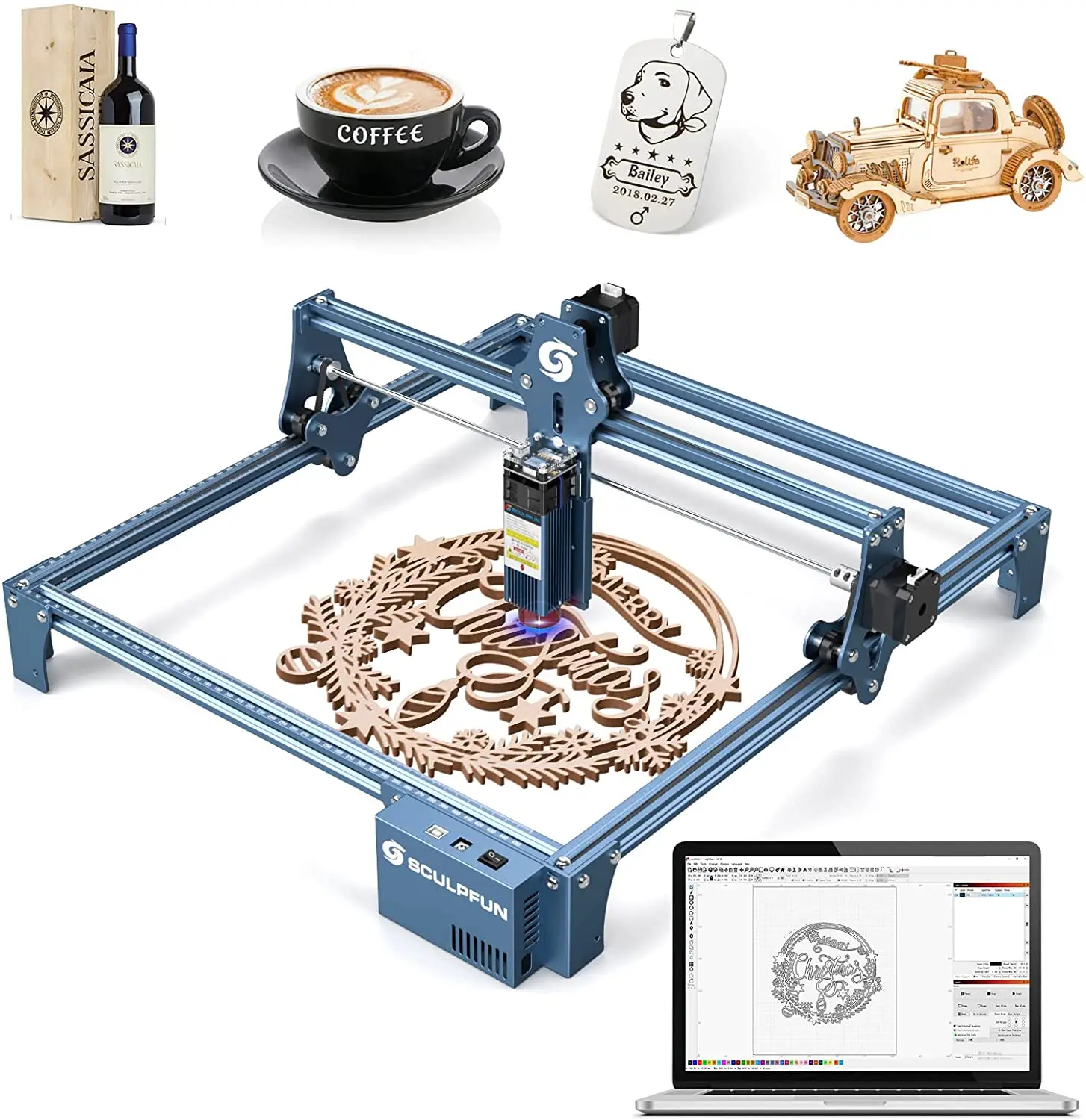 SCULPFUN S9 90W Laser Engraving Machine Ultra-thin Laser Beam Shaping Technology Wood Acrylic Engraver 410x420mm Laser Cutting
SCULPFUN S9 90W Laser Engraving Machine Ultra-thin Laser Beam Shaping Technology Wood Acrylic Engraver 410x420mm Laser Cutting