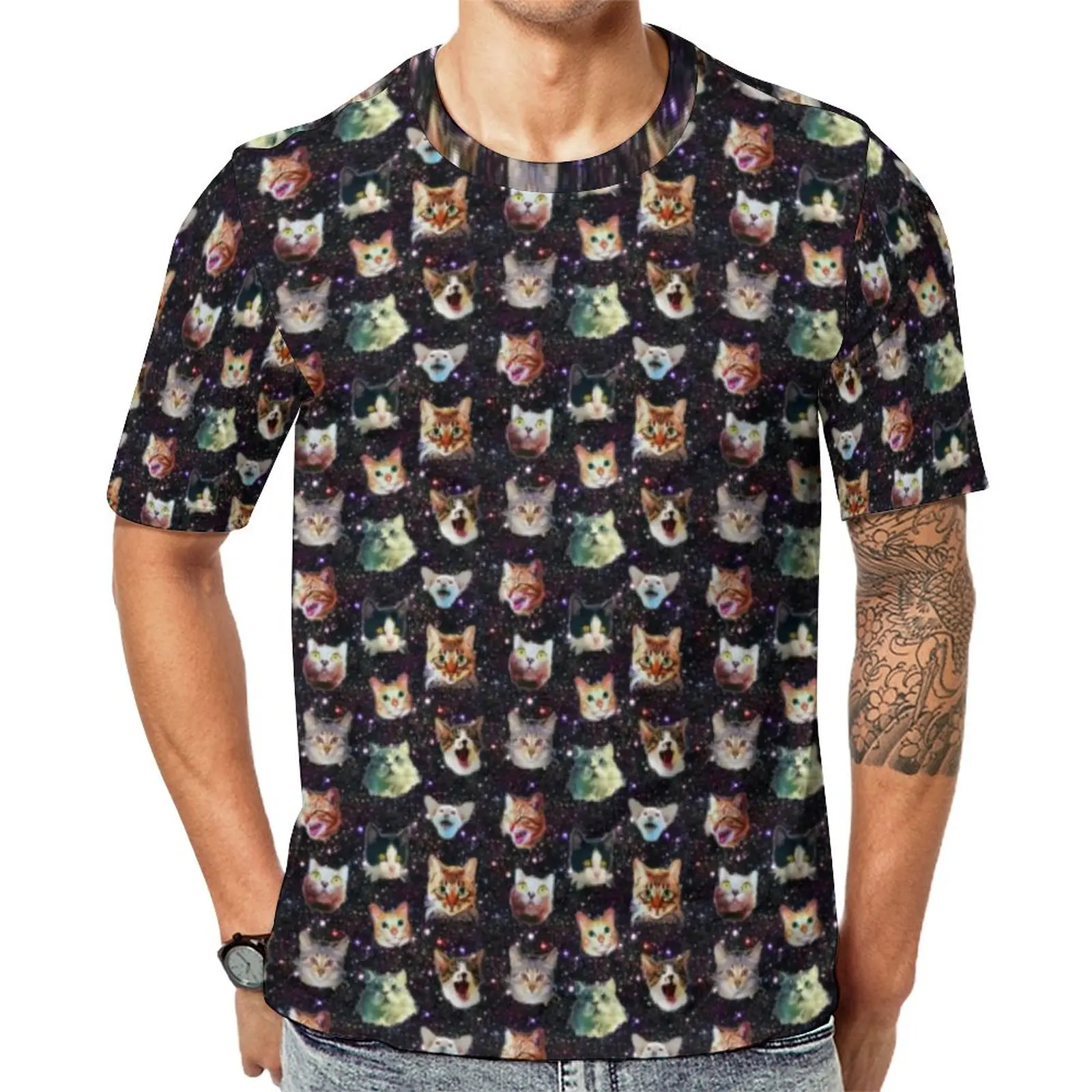 Star Galaxy Print T-Shirt Funny Cat Heads Couple Fashion T-Shirts Graphic Tees Short Sleeve Fun Big Size Tops Birthday Present
Star Galaxy Print T-Shirt Funny Cat Heads Couple Fashion T-Shirts Graphic Tees Short Sleeve Fun Big Size Tops Birthday Present