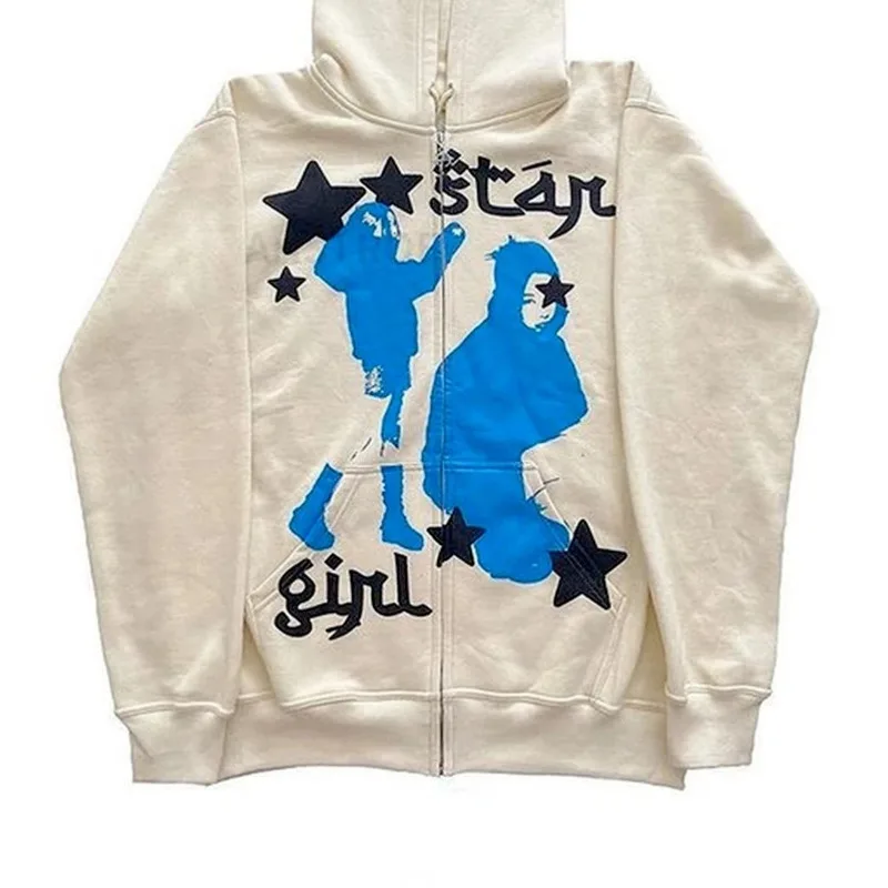 Letter star pattern Printed Hoodies for women Harajuku Vintage Sweatshirt Long Sleeve Loose Zip Up Clothes Tops casual 2022
Letter star pattern Printed Hoodies for women Harajuku Vintage Sweatshirt Long Sleeve Loose Zip Up Clothes Tops casual 2022