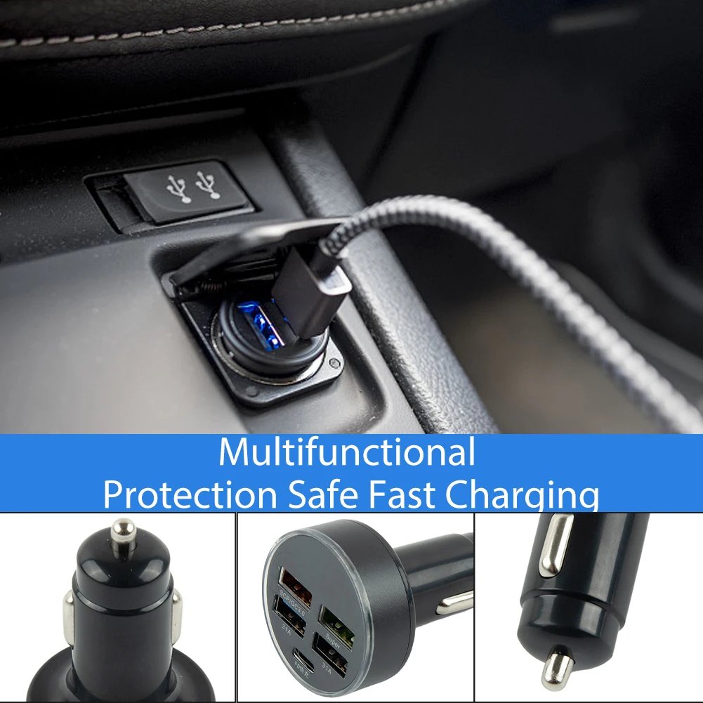 Car Socket Adapter High-performance Auto Interior Charger 150W Fast Car Charger 4 USB Port + Type C Universal Socket Adapter
Car Socket Adapter High-performance Auto Interior Charger 150W Fast Car Charger 4 USB Port + Type C Universal Socket Adapter