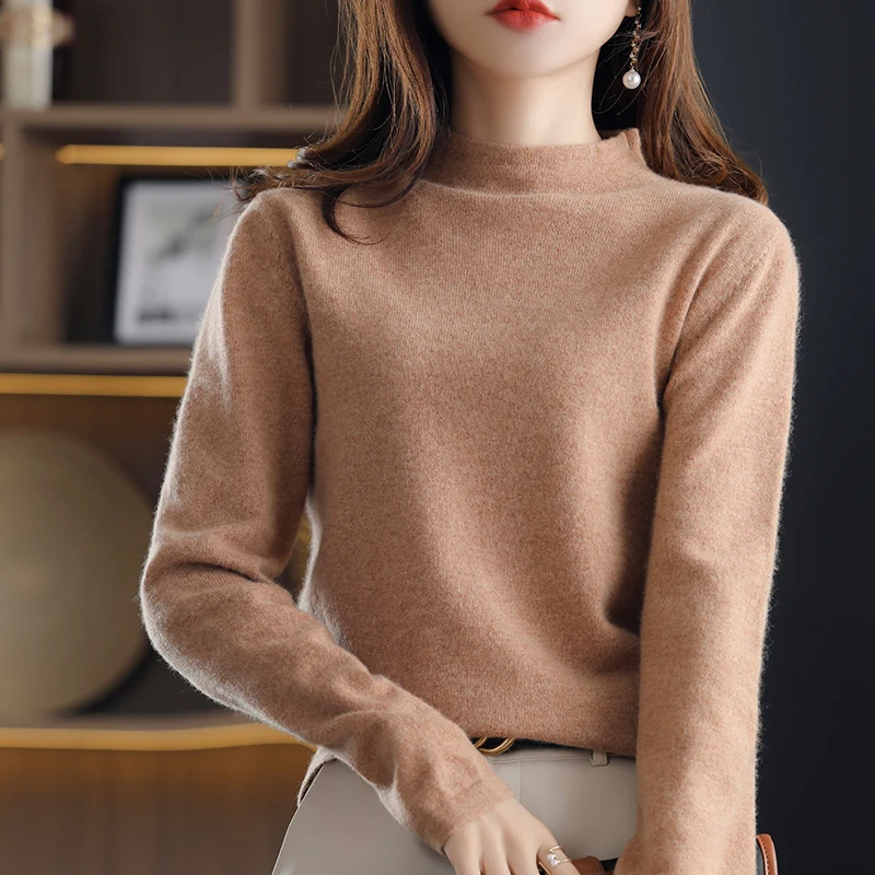 Women's Cashmere Sweater Autumn Winter Solid Knitted Pullovers Jumpers Female Casual Long Sleeve Slim Cashmere Bottom Sweater
Women's Cashmere Sweater Autumn Winter Solid Knitted Pullovers Jumpers Female Casual Long Sleeve Slim Cashmere Bottom Sweater