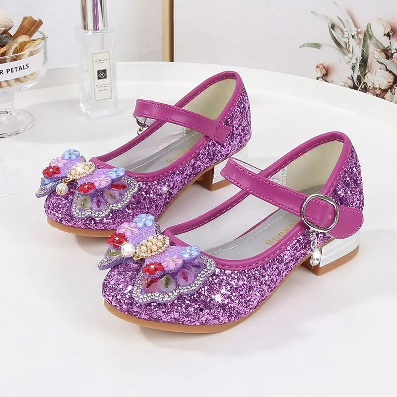 Spring New Princess Kids Leather Shoes for Girls Flower Casual Glitter Children High Heel Butterfly Knot Non-slip Dancing Shoes
Spring New Princess Kids Leather Shoes for Girls Flower Casual Glitter Children High Heel Butterfly Knot Non-slip Dancing Shoes