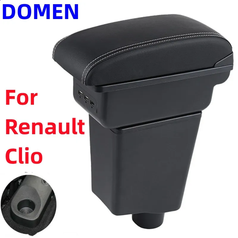 

New For Renault Clio 4 Armrest For Renault Captur Clio 3 III IV Car Armrest box Car accessories Storage box cup holder ashtray