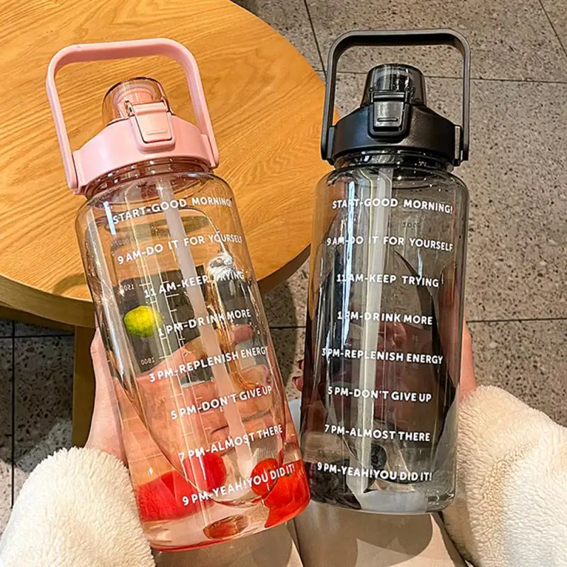2000ml Water Bottle Leakproof Gradient Water Cup Portable Food-grade Drinking Bottle Large Capacity Straw Cup Home Accessories
2000ml Water Bottle Leakproof Gradient Water Cup Portable Food-grade Drinking Bottle Large Capacity Straw Cup Home Accessories