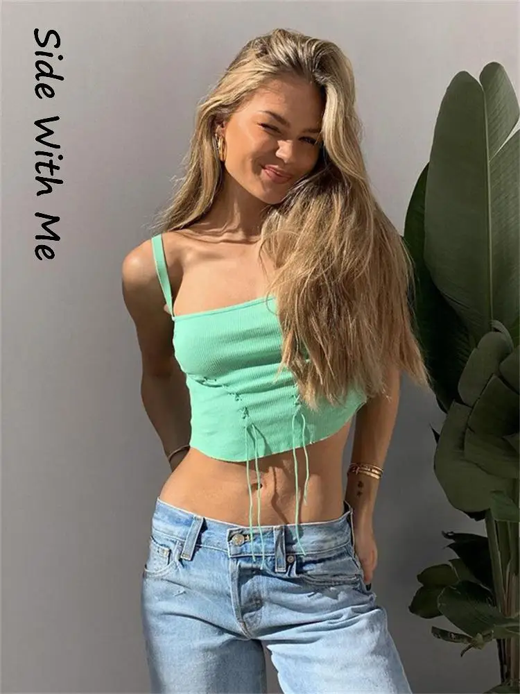 Side with Me Corset Sexy Backless Spaghetti Strap Bodycon Woman Tank Top 2022 Summer Party Club Green Women's Crop Short Tops
Side with Me Corset Sexy Backless Spaghetti Strap Bodycon Woman Tank Top 2022 Summer Party Club Green Women's Crop Short Tops