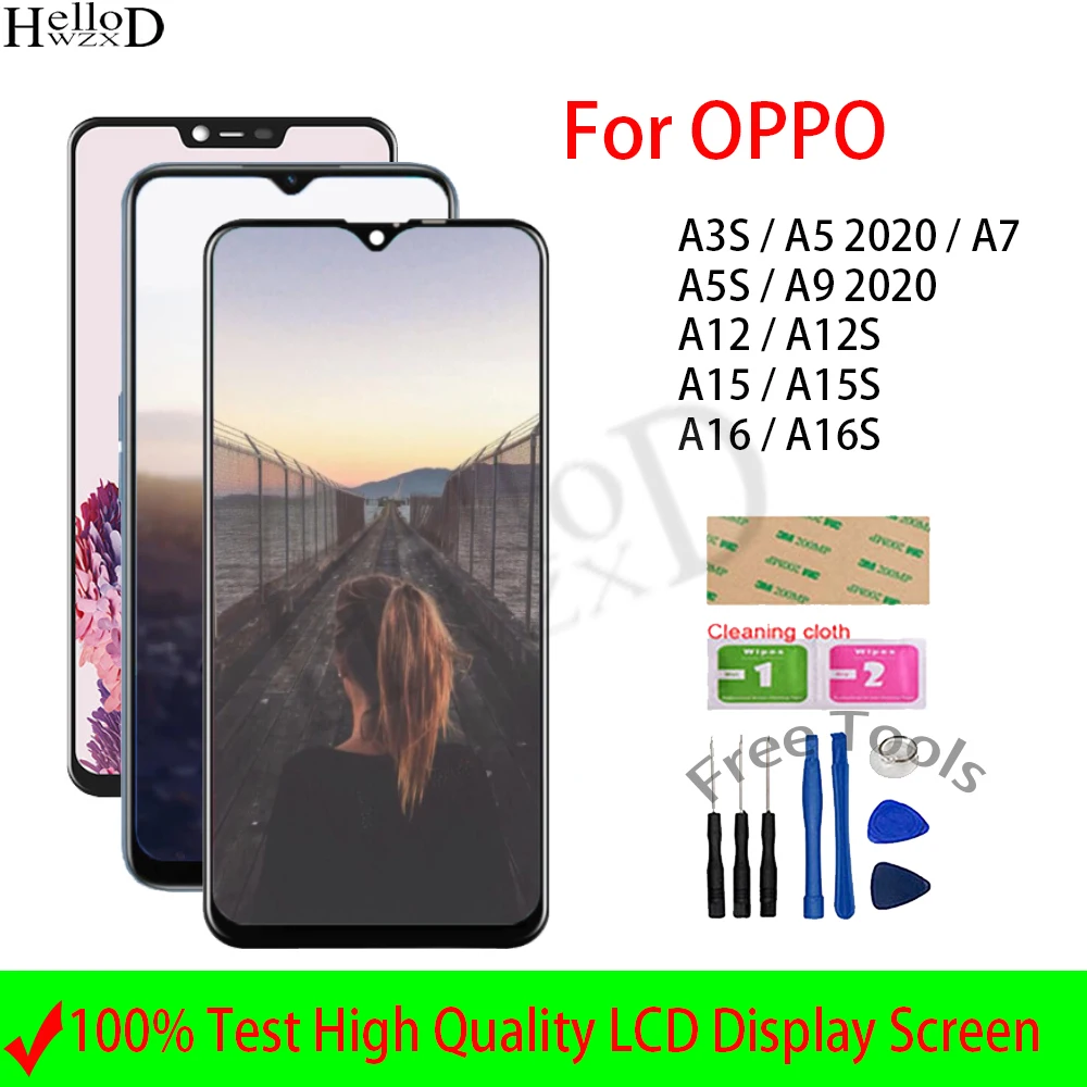 LCD Screen For OPPO A3S A5 A5S A7 A9 2020 A12 A12S A15 A15S A16 A16S LCD Display Touch Screen Digitizer Assembly Replacement
LCD Screen For OPPO A3S A5 A5S A7 A9 2020 A12 A12S A15 A15S A16 A16S LCD Display Touch Screen Digitizer Assembly Replacement