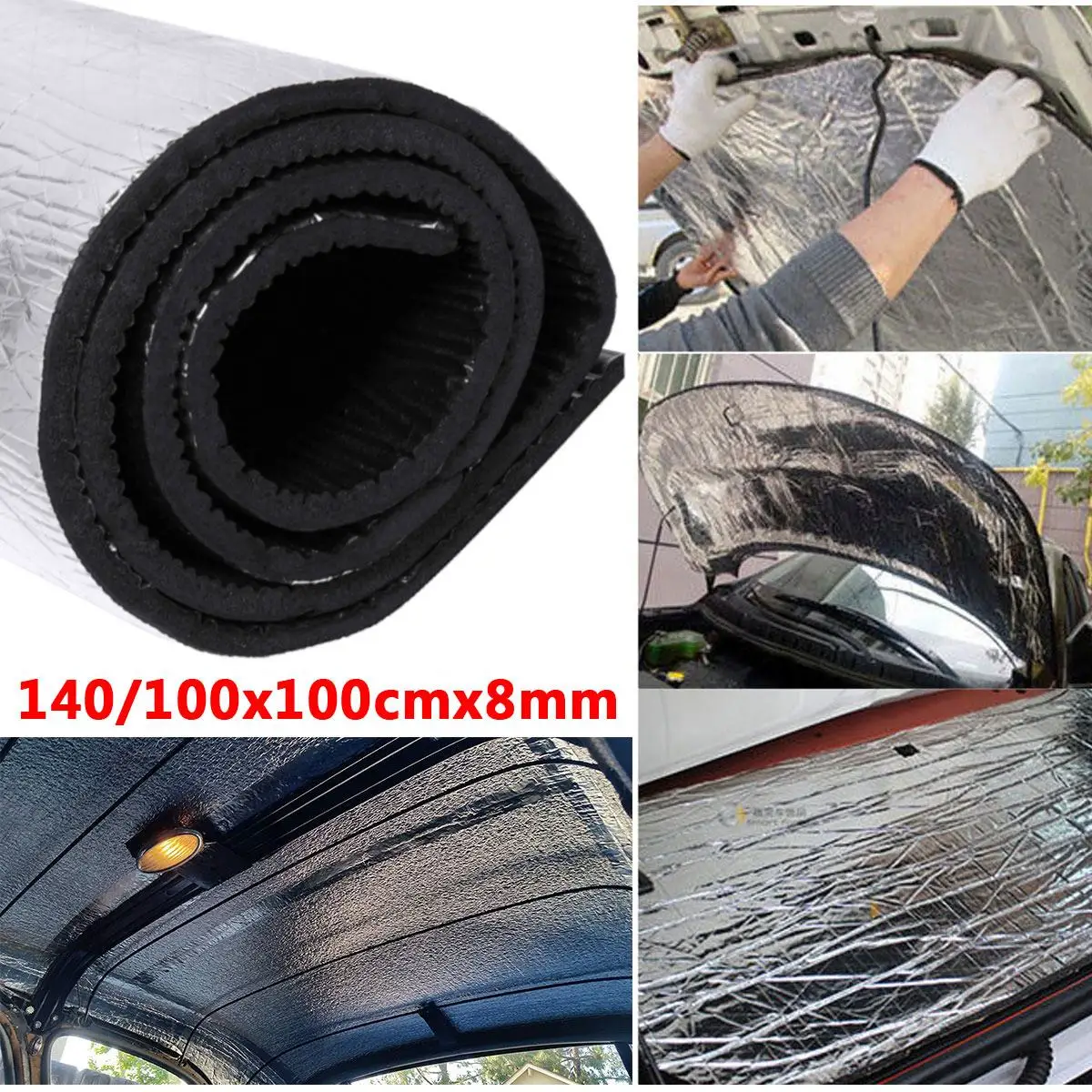 8mm 100/140cmx100cm Car Heat Sound Deadener Mat Noise Bonnet Deadener Insulation Deadening Muffler Hood Engine Fire wall Heat
8mm 100/140cmx100cm Car Heat Sound Deadener Mat Noise Bonnet Deadener Insulation Deadening Muffler Hood Engine Fire wall Heat