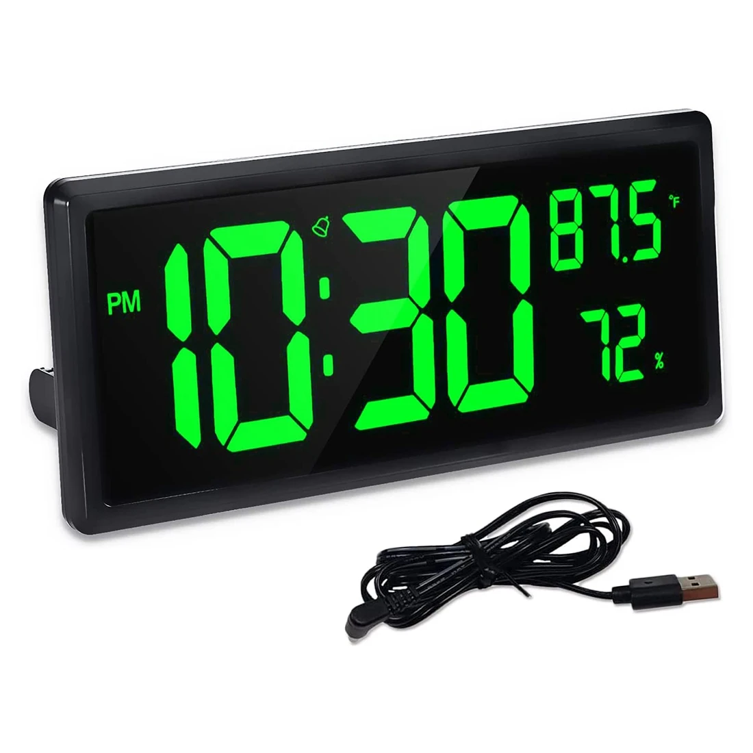 Large Digital Wall Clock,Digital Clock Display with Temperature and Humidity,14.3 Inch LED Numbers for Home Office Green
Large Digital Wall Clock,Digital Clock Display with Temperature and Humidity,14.3 Inch LED Numbers for Home Office Green