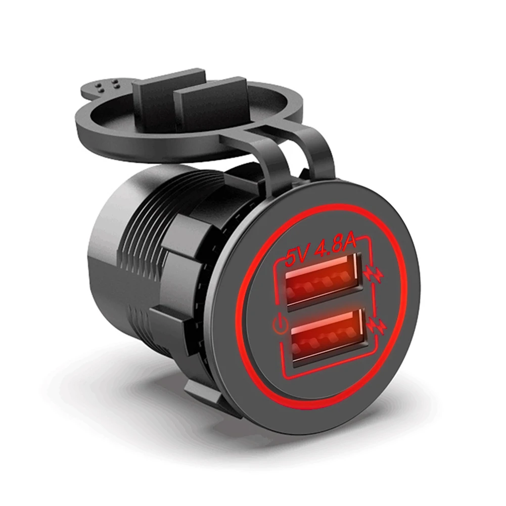 Charger Dual USB Charger For Car Motorcycle Bus Dual Usb Port High Temperature Resistance Of High Current Brand New
Charger Dual USB Charger For Car Motorcycle Bus Dual Usb Port High Temperature Resistance Of High Current Brand New