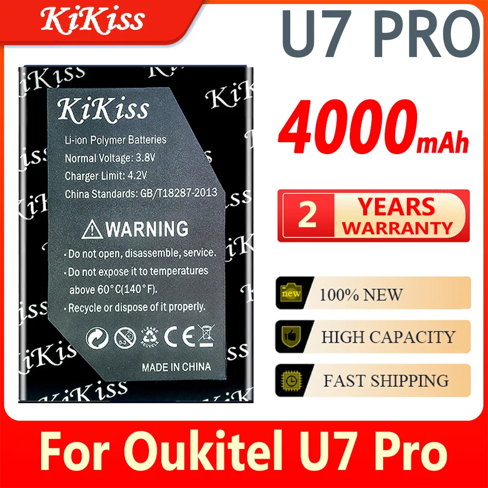Аккумулятор KiKiss 4000 мАч U7 PRO для телефона Oukitel U7 Pro U7Pro, сменные резервные батареи для Oukitel U 7 Pro
Аккумулятор KiKiss 4000 мАч U7 PRO для телефона Oukitel U7 Pro U7Pro, сменные резервные батареи для Oukitel U 7 Pro