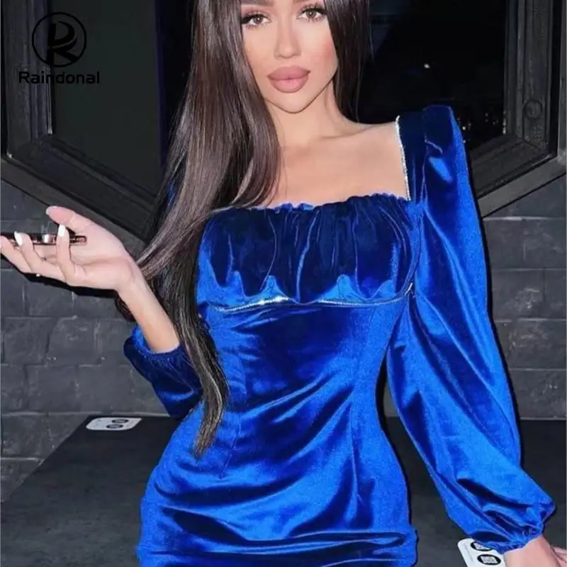 Raindonal Square Collar Mini Dress Women Sexy Slim Elegant Bodycon Drawstring Dresses Solid Backless Puff Sleeve Female Vestido
Raindonal Square Collar Mini Dress Women Sexy Slim Elegant Bodycon Drawstring Dresses Solid Backless Puff Sleeve Female Vestido