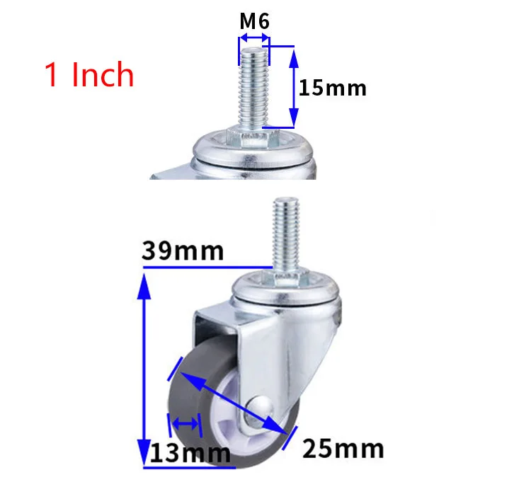 4 шт./партия, тихие ролики диаметром 25 мм
4 шт./партия, тихие ролики диаметром 25 мм