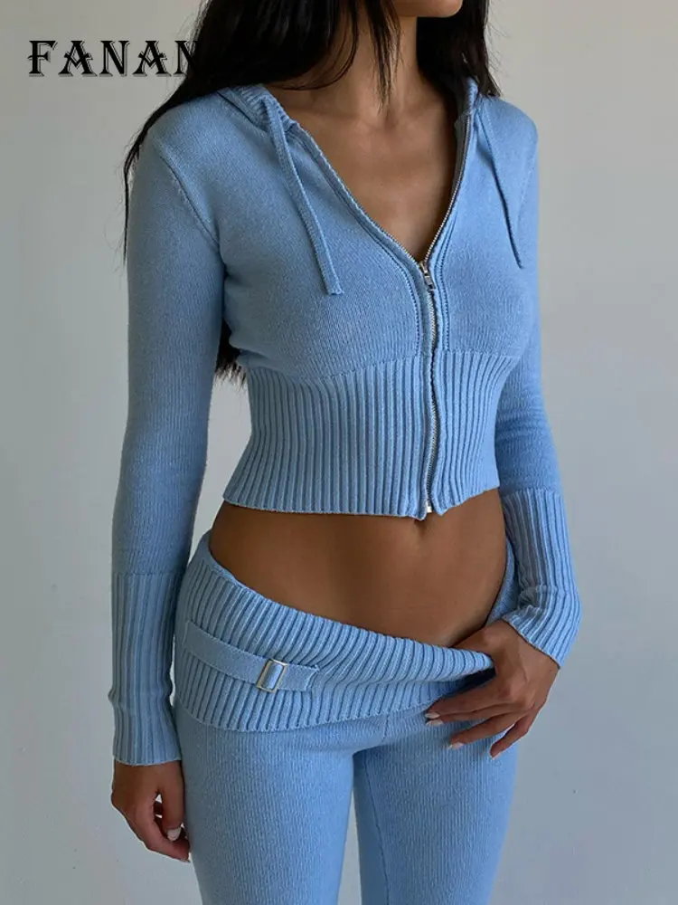 Women Knitted Two Piece Sets Casual Outfits Autumn Winter Sexy Blue Long Sleeve Hoodies Sweatshirts and High Waist Pants Suits
Women Knitted Two Piece Sets Casual Outfits Autumn Winter Sexy Blue Long Sleeve Hoodies Sweatshirts and High Waist Pants Suits