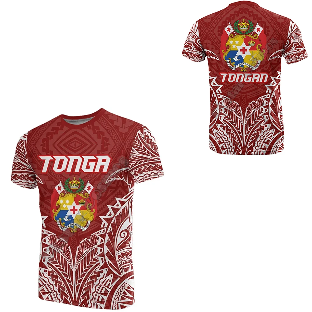 

Vintage 3D Print Polynesia Island Tonga Tattoo Country Flag Tribal Culture Short Sleeve T Shirt Men Ladies Summer Streetwear X1