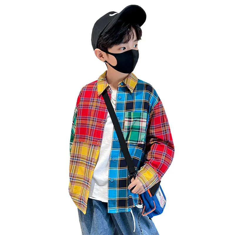 Spring Autumn 2022 New Boys Long Sleeve Classic Plaid Lapel Shirts Tops with Pocket School Kids Boy Casual Colored Cotton Blouse
Spring Autumn 2022 New Boys Long Sleeve Classic Plaid Lapel Shirts Tops with Pocket School Kids Boy Casual Colored Cotton Blouse