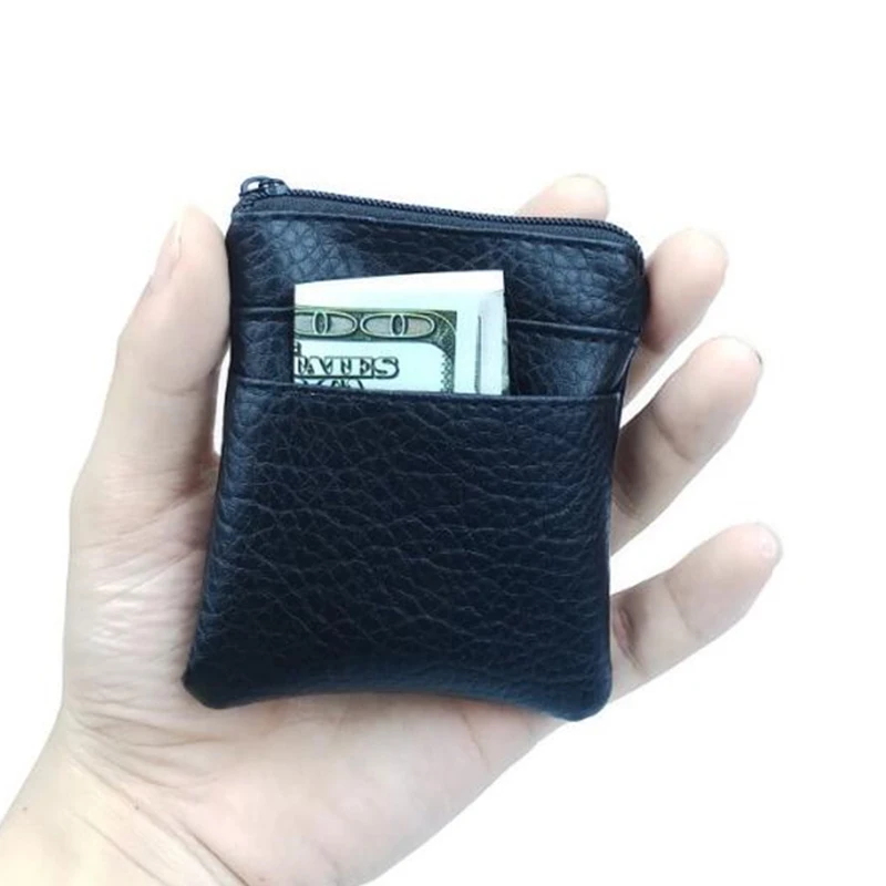 Недорогой кожаный кошелек для мелочи маленький Маленький мужской мини-кошелек