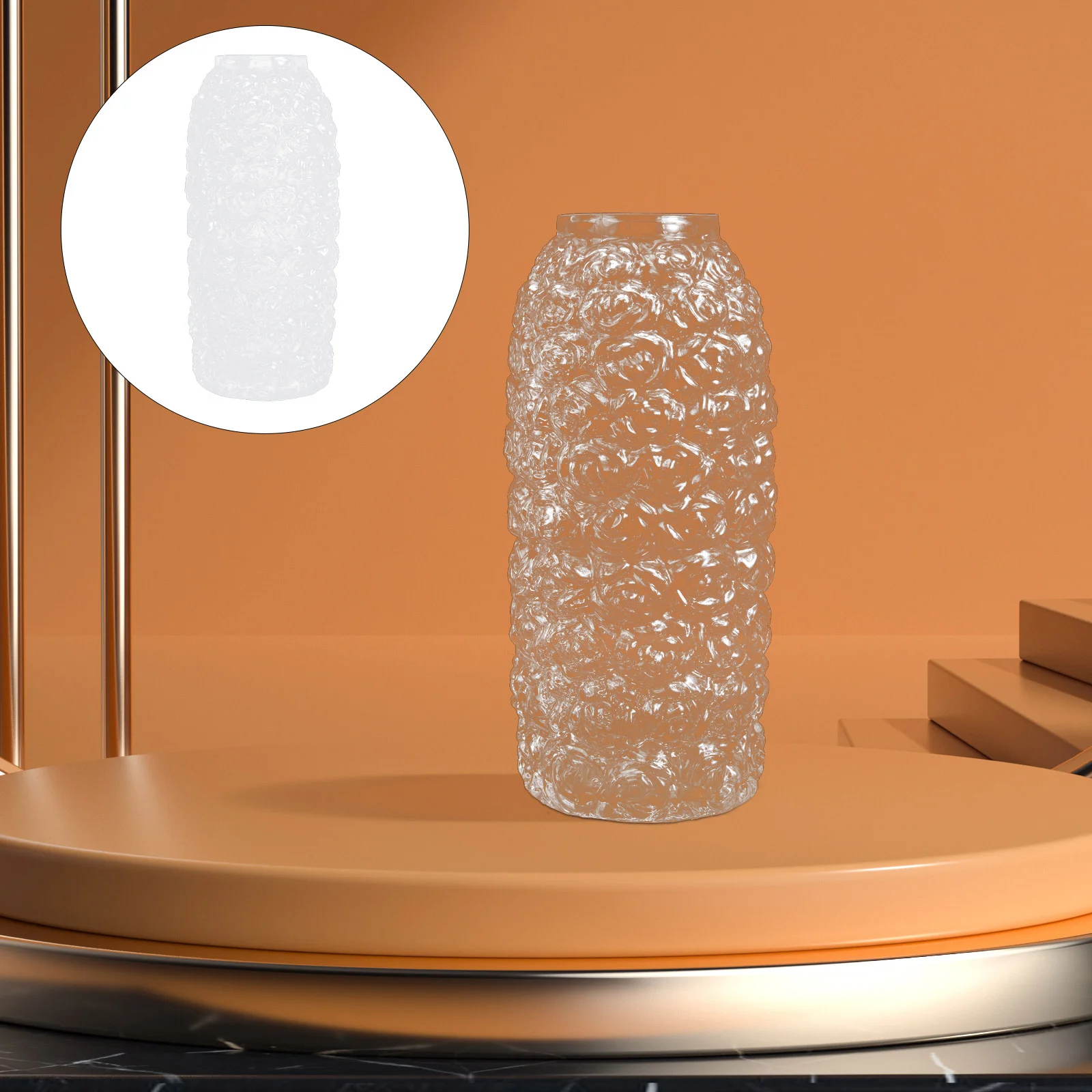 Glass Vase Embossed Clear Floral Bottle with Wide Mouth Wedding Centerpiece Vase for Home Office Bookshelf Decoration
Glass Vase Embossed Clear Floral Bottle with Wide Mouth Wedding Centerpiece Vase for Home Office Bookshelf Decoration