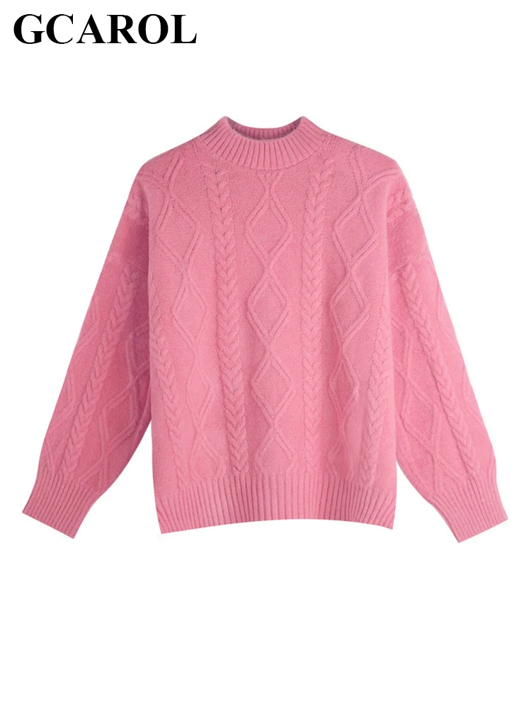 GCAROL Autumn Winter Women Diamond Lattice Candy Sweater Coarse Yarn Argyle Jumper Vintage Elegant Fashion Knit Rib Pullover
GCAROL Autumn Winter Women Diamond Lattice Candy Sweater Coarse Yarn Argyle Jumper Vintage Elegant Fashion Knit Rib Pullover