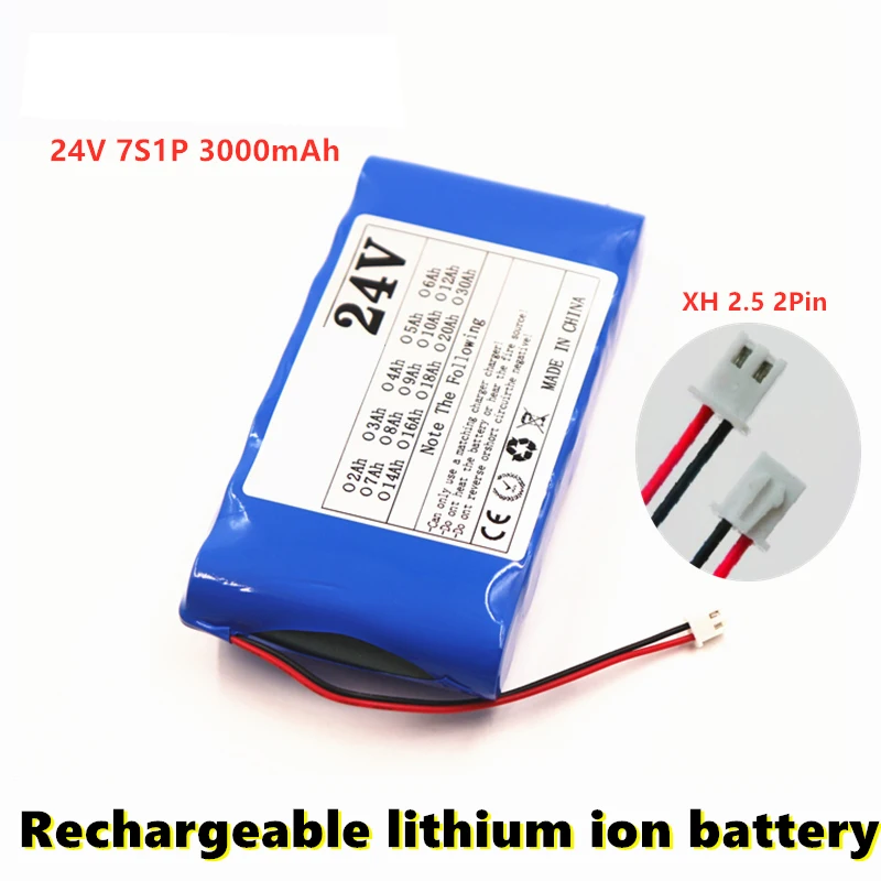 2020 New 24v 7S1P 18650 lithium Battery Pack 25.2V 3000mAh Rechargeable Battery for Small Motor Motors / LED Strip Protection
2020 New 24v 7S1P 18650 lithium Battery Pack 25.2V 3000mAh Rechargeable Battery for Small Motor Motors / LED Strip Protection