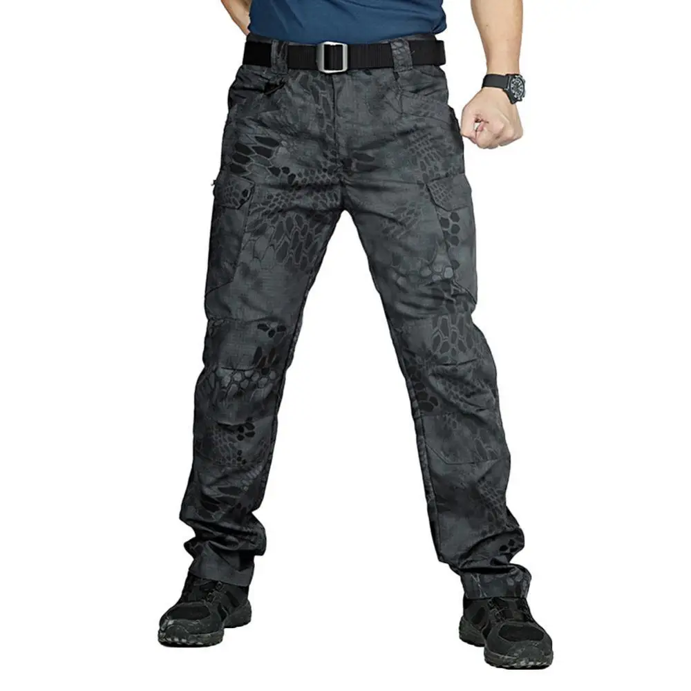 Men Camo Multi-Pockets Cargo Pants Quick Dry Outdoors Sports Tactical Trousers Camouflage black Trousers for Travel Hiking Climb
Men Camo Multi-Pockets Cargo Pants Quick Dry Outdoors Sports Tactical Trousers Camouflage black Trousers for Travel Hiking Climb