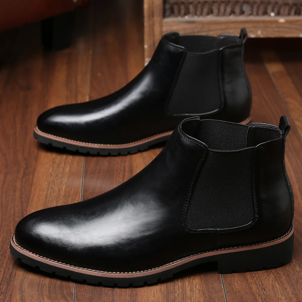 Men Classic Retro Leather Chelsea Boots for Man Fashion Ankle Mens Casual British Style Short Boot High-Top Shoes
Men Classic Retro Leather Chelsea Boots for Man Fashion Ankle Mens Casual British Style Short Boot High-Top Shoes