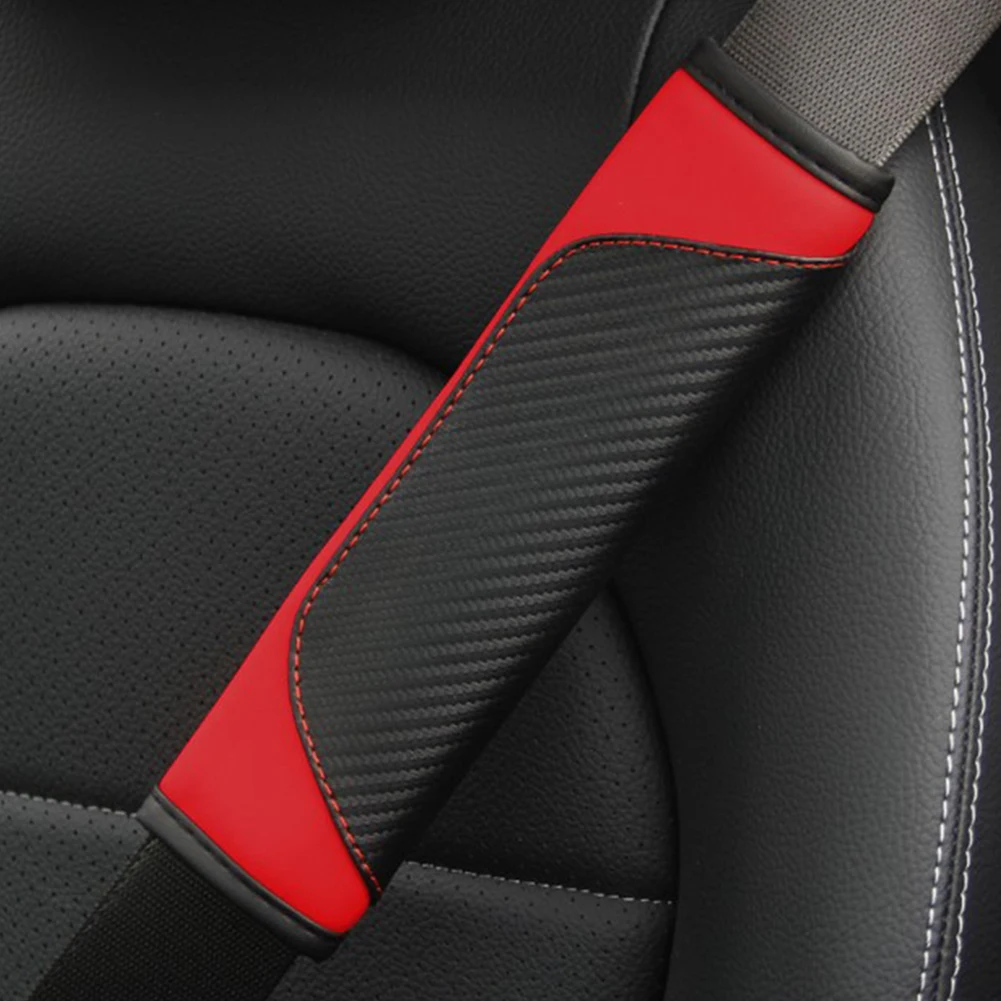 2pcs Carbon Fiber Leather Car Seat Belt Shoulder Guard Cover (Comfort Black Red) EVA Double-layer Thickened Sponge
2pcs Carbon Fiber Leather Car Seat Belt Shoulder Guard Cover (Comfort Black Red) EVA Double-layer Thickened Sponge