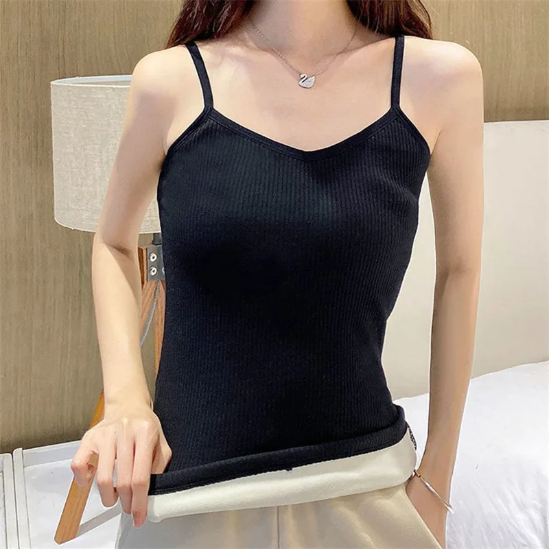 Winter Warm Vest Women's High Elastic Thickening Plus Velvet Heating Sling Underwear Bottoming Shirt Wear Tight Top
Winter Warm Vest Women's High Elastic Thickening Plus Velvet Heating Sling Underwear Bottoming Shirt Wear Tight Top