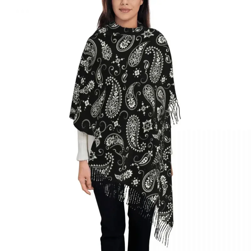 

Paisley Hijab Pattern Women Warm Winter Cashmere Shawls And Wrap Boho Long Large Shawl Scarf For Ladies