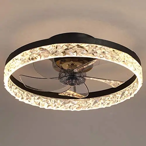 20" Round Flush Mount Ceiling fan with Lights, Modern Dimmable LED Low Profile Fan, Hidden Reversible Blades, Multi-Speed an Hva
20" Round Flush Mount Ceiling fan with Lights, Modern Dimmable LED Low Profile Fan, Hidden Reversible Blades, Multi-Speed an Hva