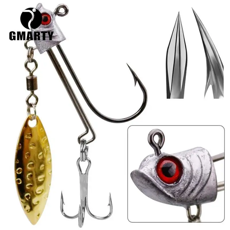 1PCS Jig Head Hook Fish Lead Hook 7g10g17g Jig Head Fishing Hook Double Hook Blood Groove Hook With Willow Leaf Sequin Lure Hook
1PCS Jig Head Hook Fish Lead Hook 7g10g17g Jig Head Fishing Hook Double Hook Blood Groove Hook With Willow Leaf Sequin Lure Hook