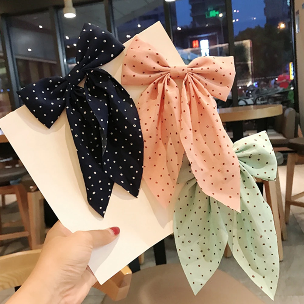 Fashion New Cloth Wave Point Bow Barrettes Double Layer Hair Clip For Women Girls Hairgrips Sweet Ribbon Hair Accessories
Fashion New Cloth Wave Point Bow Barrettes Double Layer Hair Clip For Women Girls Hairgrips Sweet Ribbon Hair Accessories