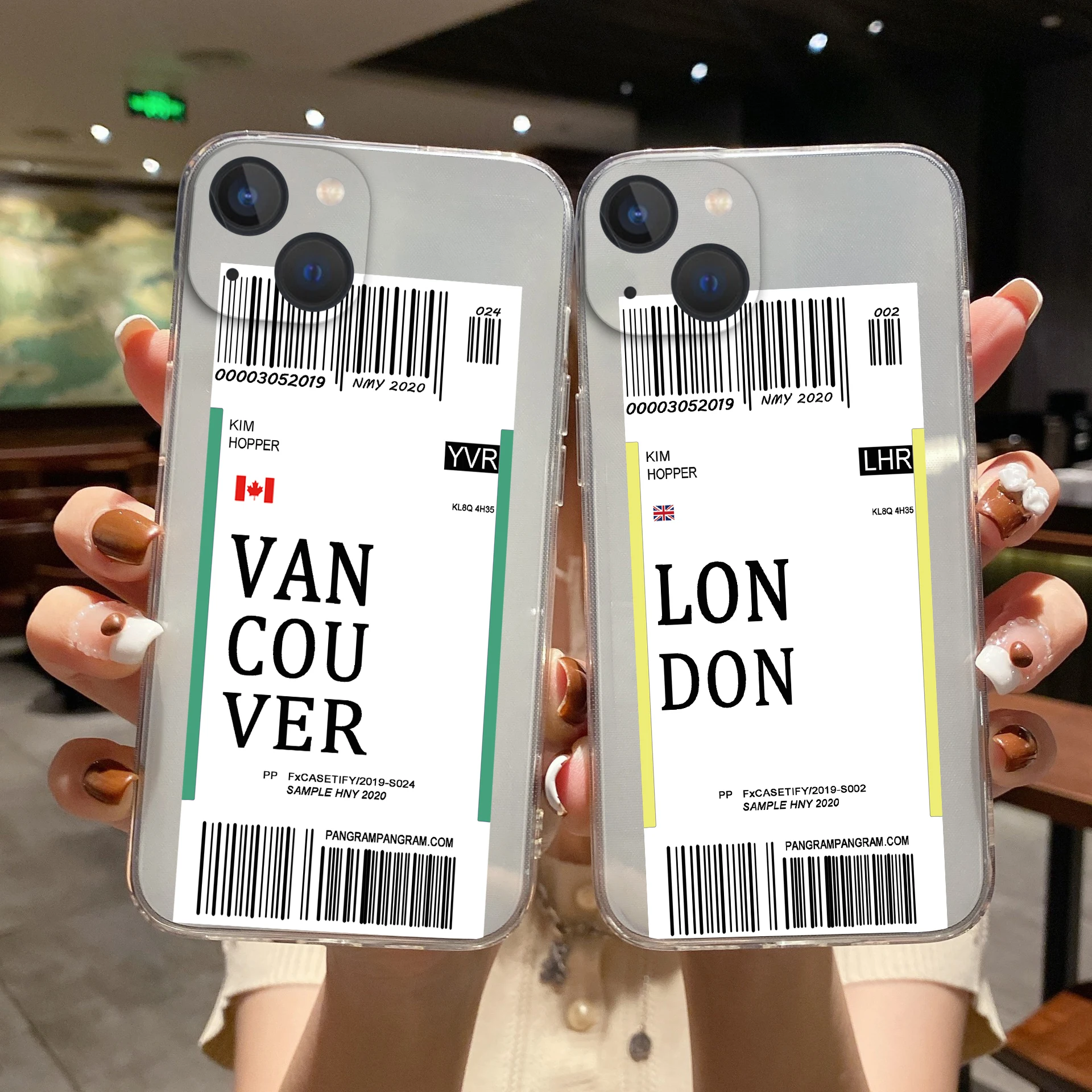 

Hot Air ticket travel New York Los Angeles Phone Case for iphone 7 8 SE2 11 12 13 14 Pro X XS MAX XR National Entry Permit Cover