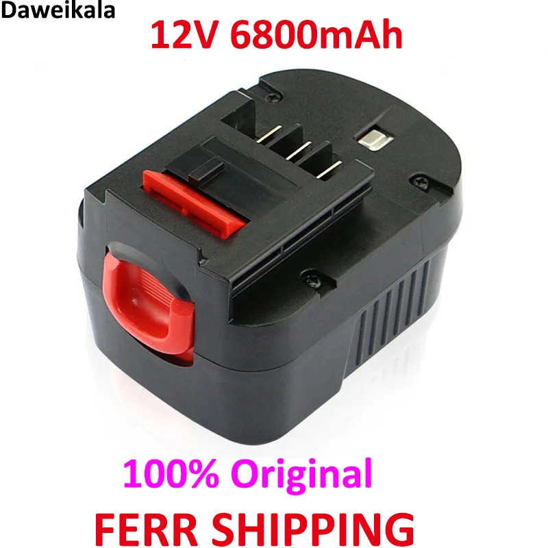 

12V6800mah Rechargeable Tool Battery for Black & Decker A12 A12ex Fsb12 Fs120b A1712 Hp12k HP12 Lithium Ion Replacement Dri Tool