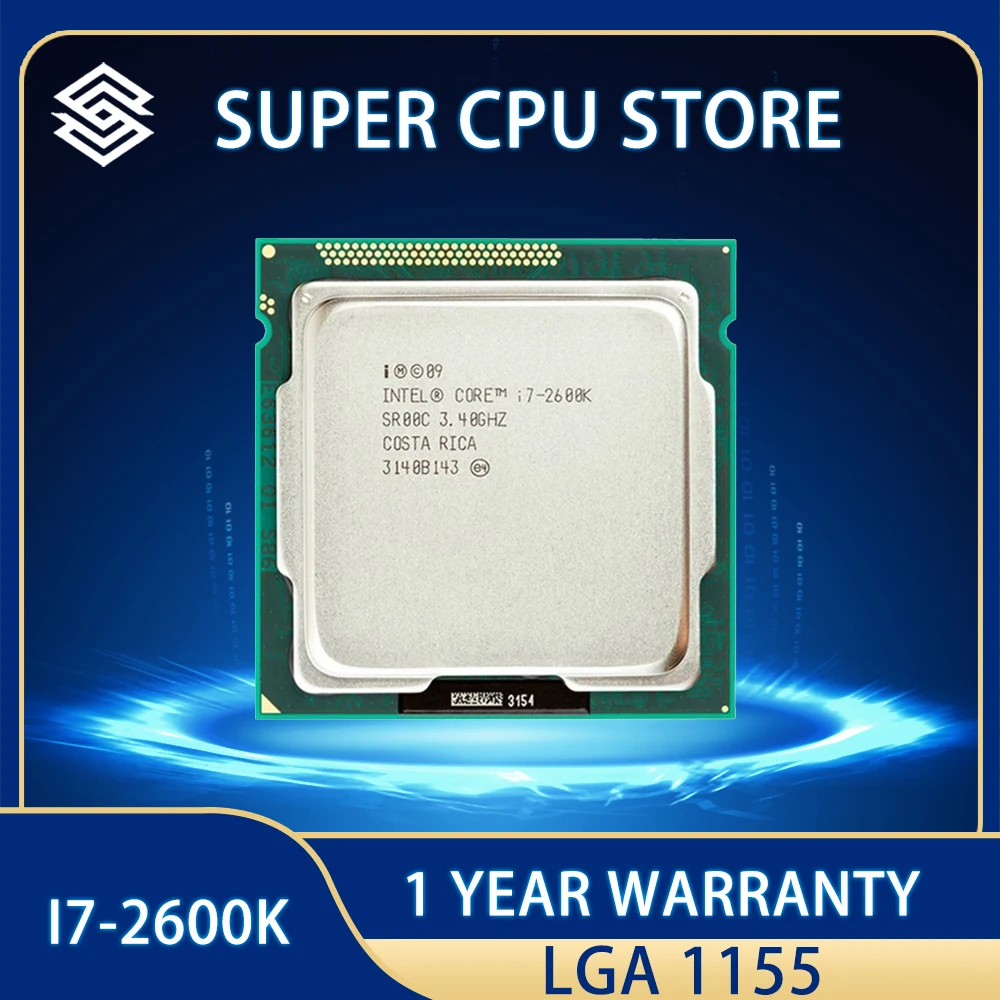 

Intel Core i7-2600K i7 2600K CPU Processor 8M 95W 3.4 GHz Quad-Core LGA 1155
