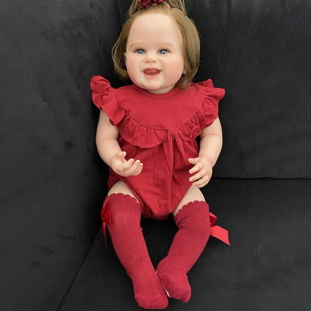 22 inch Silicone Full Body Painted Reborn Doll Kit with Cloth Complete Finished bebe roborn de silicone Free Shipping
22 inch Silicone Full Body Painted Reborn Doll Kit with Cloth Complete Finished bebe roborn de silicone Free Shipping