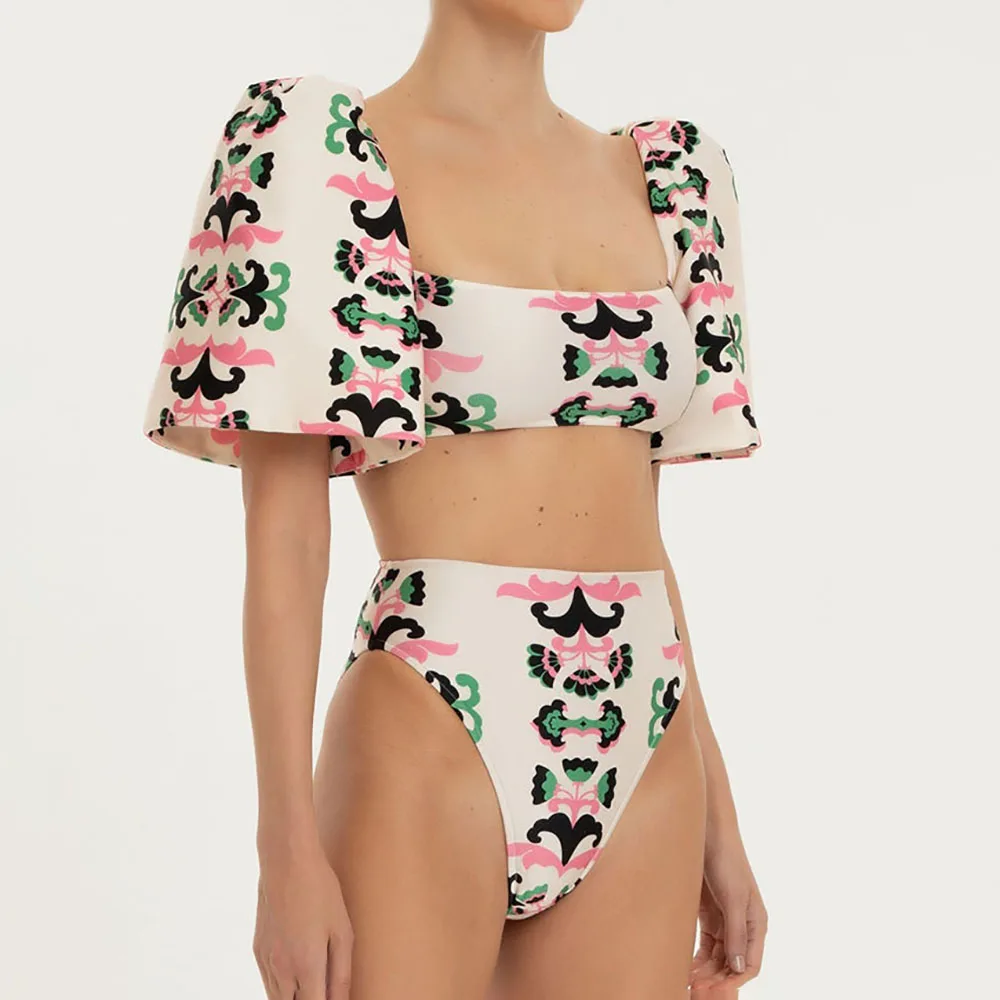 Print Twisted Flower Puff Sleeve Swimsuit Women 2023 Sexy Backless One Piece Swimwear Hollow Out Bandage BIkini Summer Surf Wear
Print Twisted Flower Puff Sleeve Swimsuit Women 2023 Sexy Backless One Piece Swimwear Hollow Out Bandage BIkini Summer Surf Wear