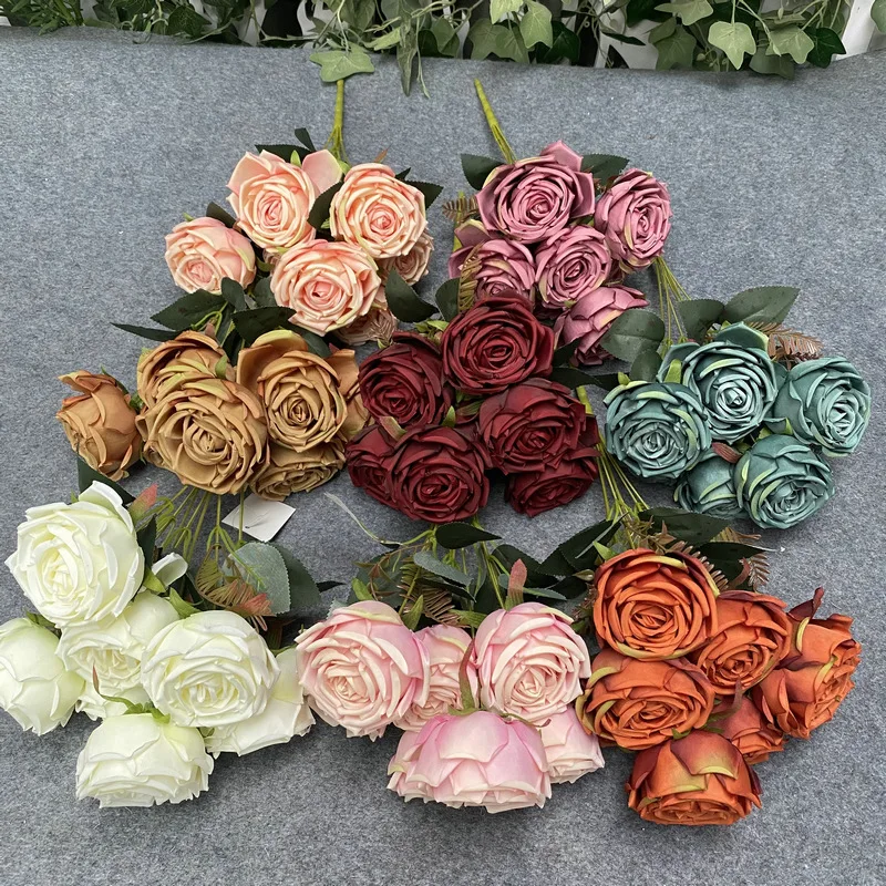 Artificial Flowers Silk Rose Hybrid Bouquet Wedding Party Supplies Rose Fake Flower Bouquet Home Garden Decoration Ornaments Art
Artificial Flowers Silk Rose Hybrid Bouquet Wedding Party Supplies Rose Fake Flower Bouquet Home Garden Decoration Ornaments Art