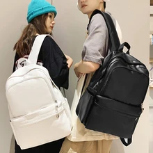 Large Capacity PU Leather Women Backpack Men Cool Travelling BagPack High Quality School Backpack for Girls Book Mochilas Couple