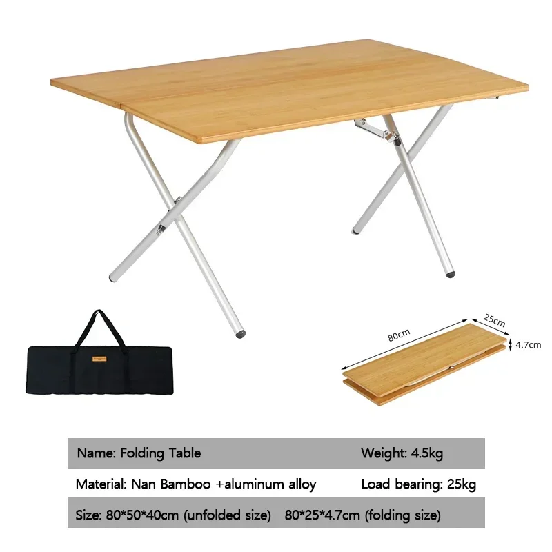 Outdoor Camping Bamboo Folding Table Portable Picnic Folding Desk Aluminium Alloy Foldable Table Easy Storage
Outdoor Camping Bamboo Folding Table Portable Picnic Folding Desk Aluminium Alloy Foldable Table Easy Storage