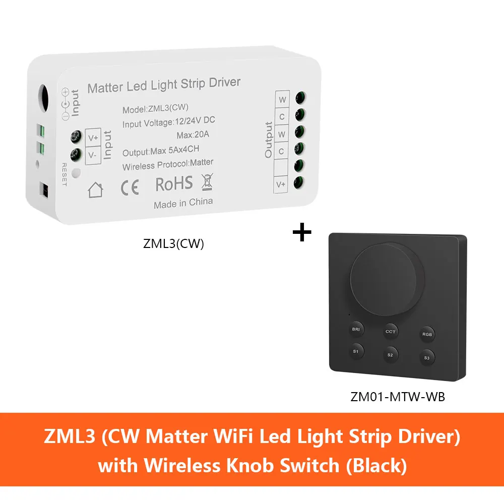 Matter Over WiFi CW WW Драйвер светодиодной ленты
Matter Over WiFi CW WW Драйвер светодиодной ленты