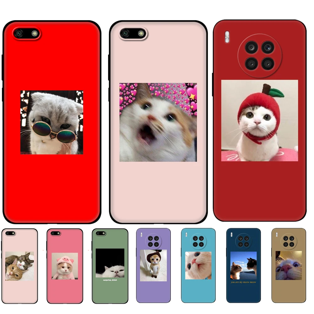 Black tpu Case For Huawei Honor 50 Lite PRO 20 10 10i 20S 30S 30 7A 7s 7C Cover funy cute lovely cat kitty meow
Black tpu Case For Huawei Honor 50 Lite PRO 20 10 10i 20S 30S 30 7A 7s 7C Cover funy cute lovely cat kitty meow