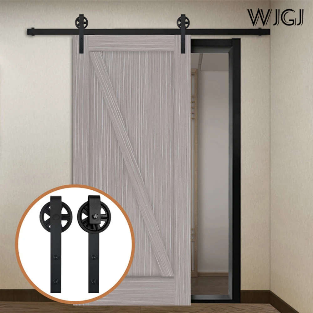 Industrial Wheel Sliding Barn Wood Door Hardware Track Kit Vintage Style for Single Door (J-Shaped with Big Rollers)
Industrial Wheel Sliding Barn Wood Door Hardware Track Kit Vintage Style for Single Door (J-Shaped with Big Rollers)