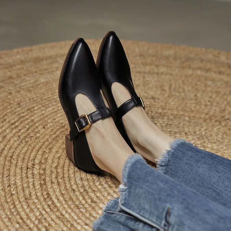2023new Spring women pumps natural leather 22-24.5cm length cowhide+pigskin pointed toe Buckle Mary Jane shoes loafers
2023new Spring women pumps natural leather 22-24.5cm length cowhide+pigskin pointed toe Buckle Mary Jane shoes loafers