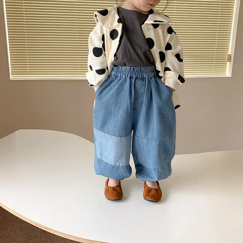 Autumn unisex fashion patchwork denim pants Boys and Girls loose casual jeans 1-6Y
Autumn unisex fashion patchwork denim pants Boys and Girls loose casual jeans 1-6Y