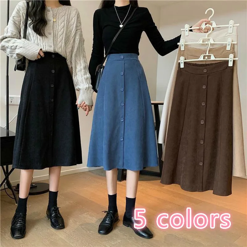 Women Skirts Mid-calf Solid A-line Elastic Waist Elegant Office Lady Simple Slim Trendy Casual Loose Females Autumn Chic
Women Skirts Mid-calf Solid A-line Elastic Waist Elegant Office Lady Simple Slim Trendy Casual Loose Females Autumn Chic