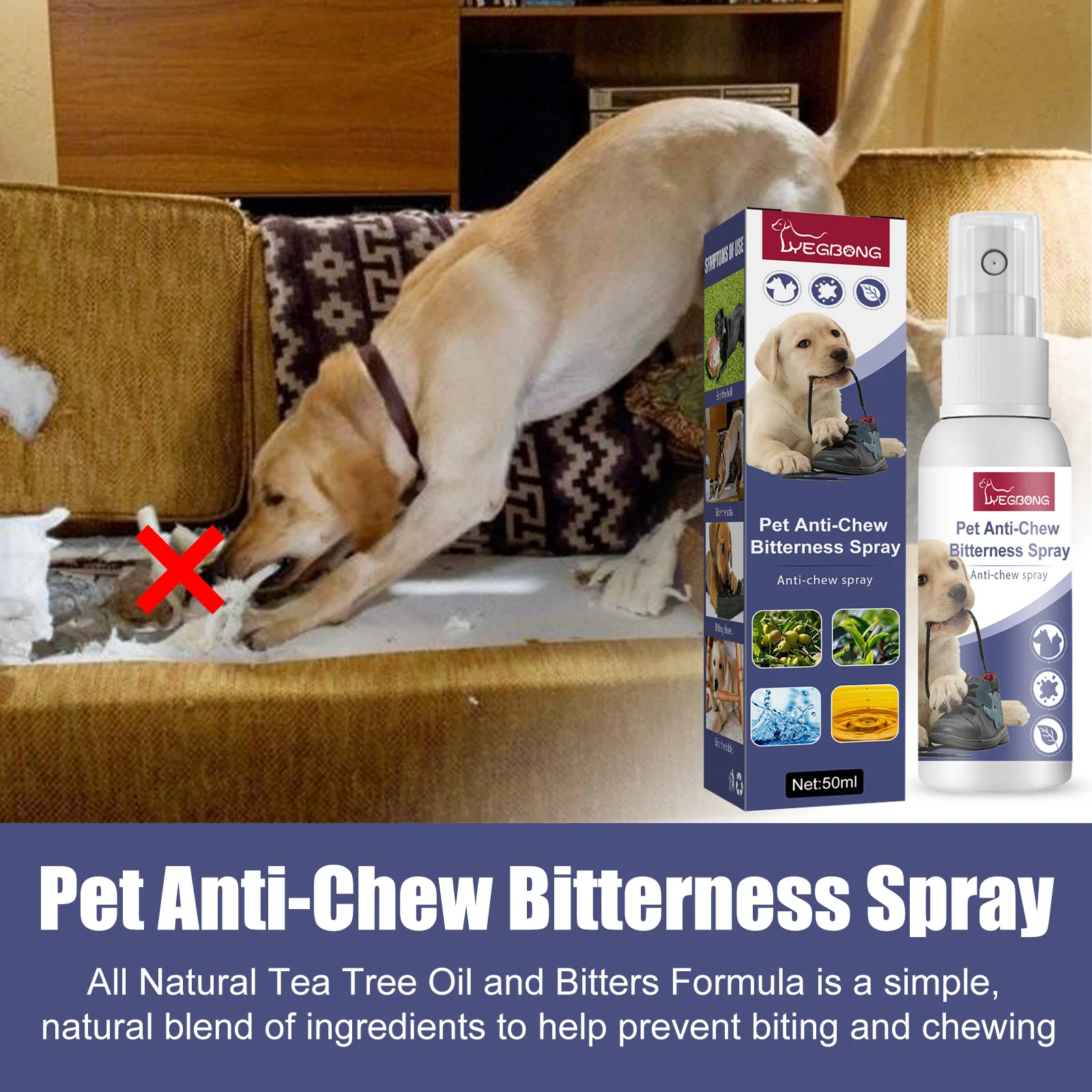 Bitter anti gnawing spray for pets, expel dogs, chew tables, chairs, legs and sofa
Bitter anti gnawing spray for pets, expel dogs, chew tables, chairs, legs and sofa