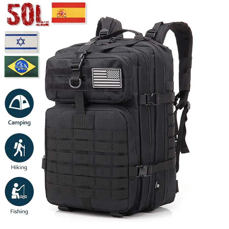 New Camping Military Backpack 50L Large Capacity Man Rucksacks Tactical Hunting Nylon Bags For Sport Trekking Waterproof Pack
New Camping Military Backpack 50L Large Capacity Man Rucksacks Tactical Hunting Nylon Bags For Sport Trekking Waterproof Pack